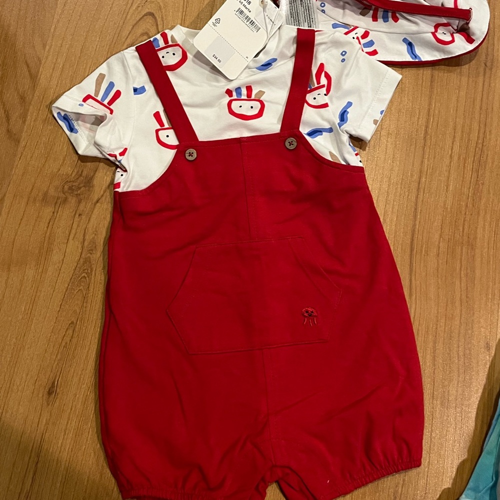 Mayoral shorts set with hat. NWT 9-12 months